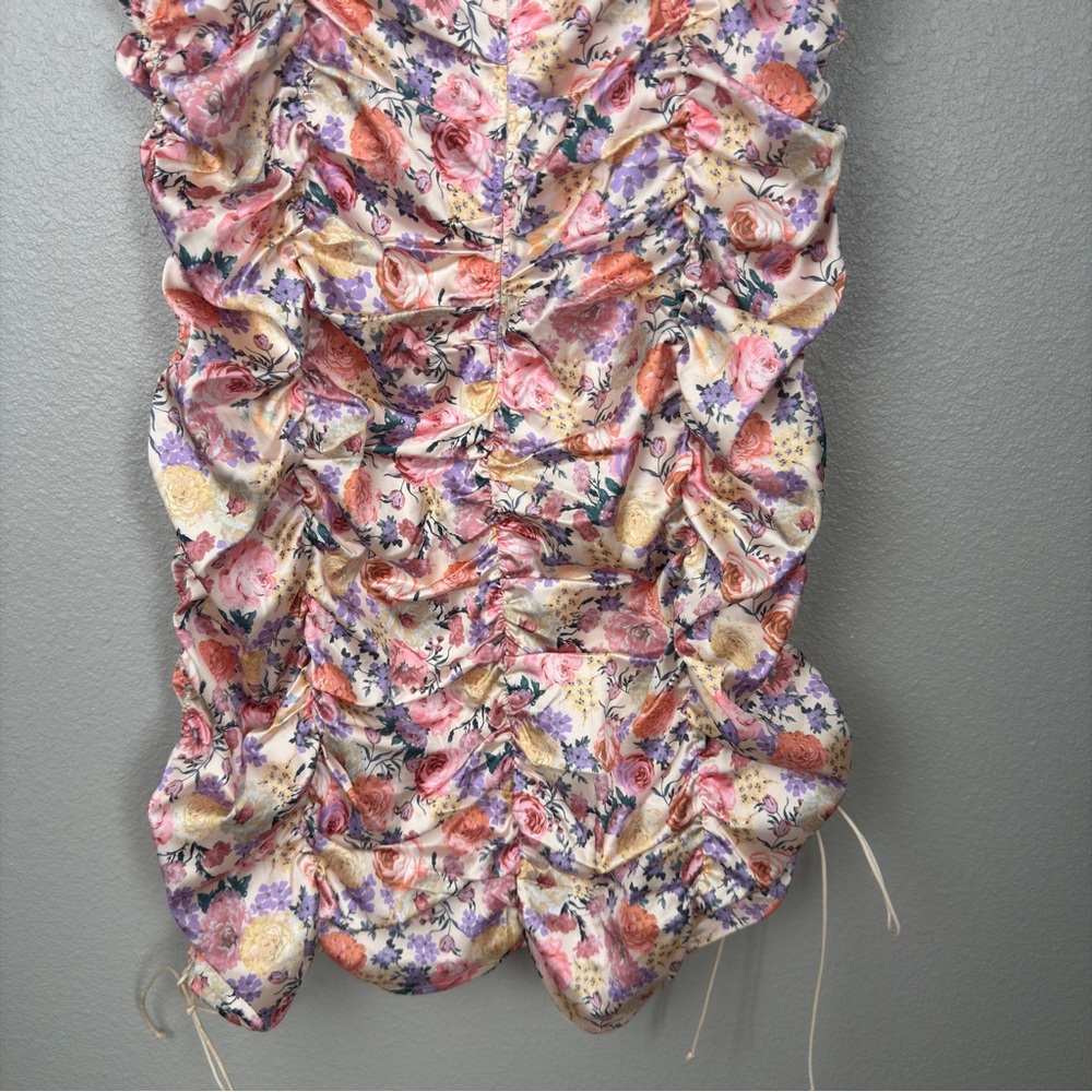 For Love & Lemons Gardenia Floral Mini Bustier Slip Dress - Picture 8 of 9